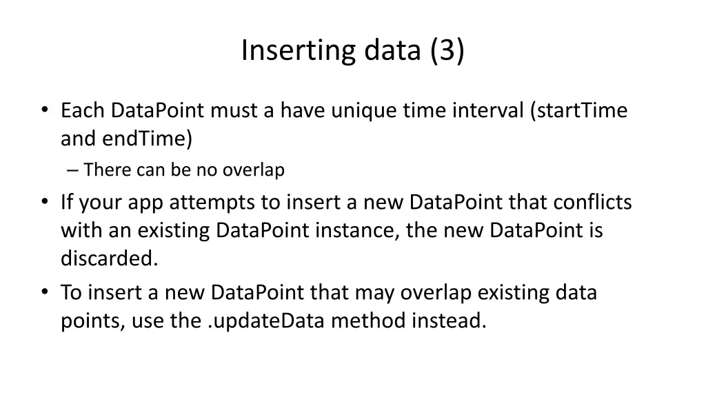 inserting data 3