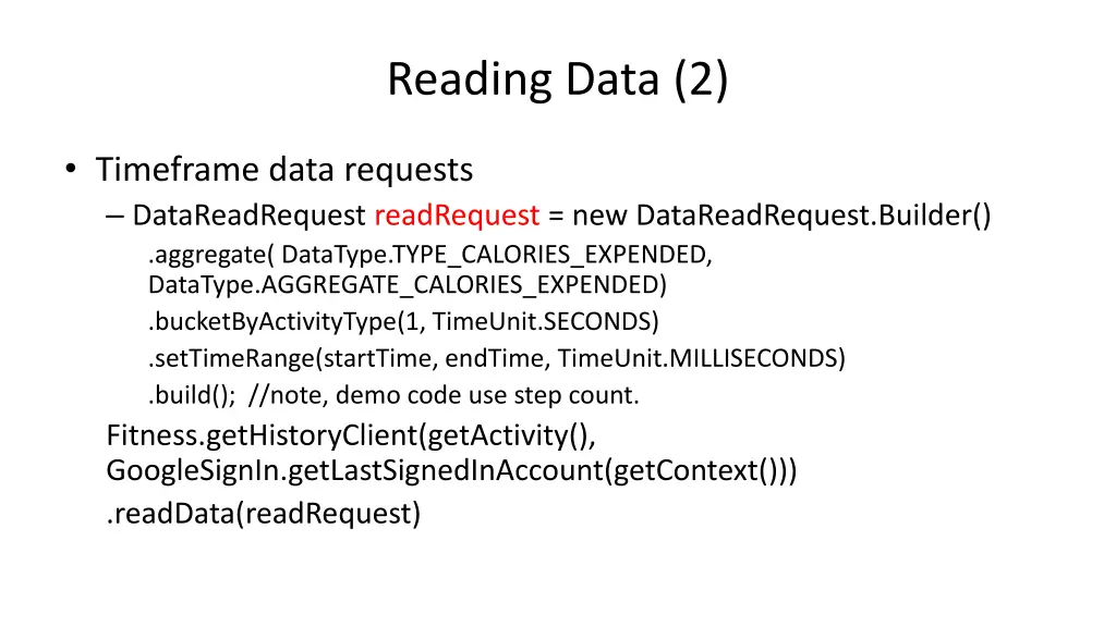 reading data 2