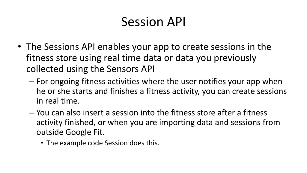 session api