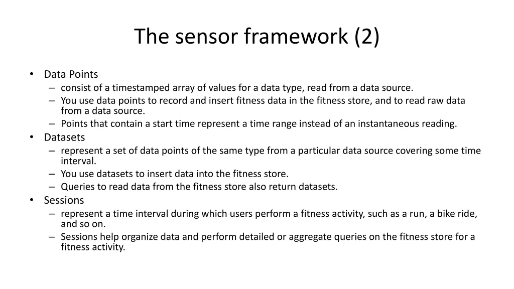 the sensor framework 2