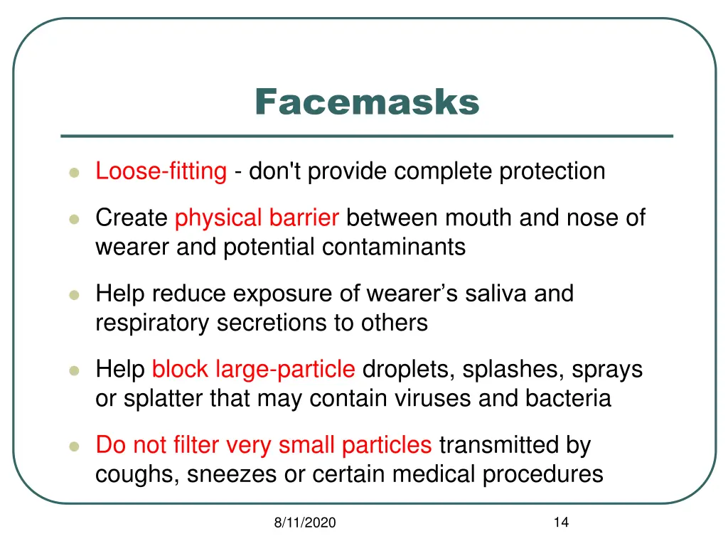 facemasks