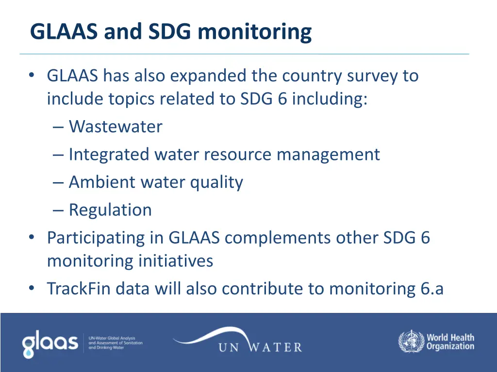 glaas and sdg monitoring