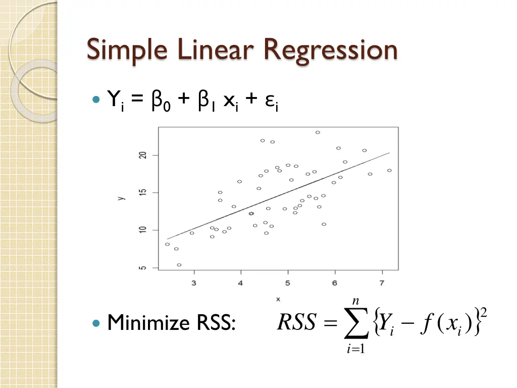 simple linear regression