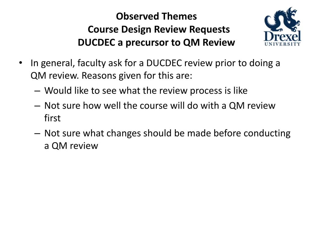 observed themes course design review requests