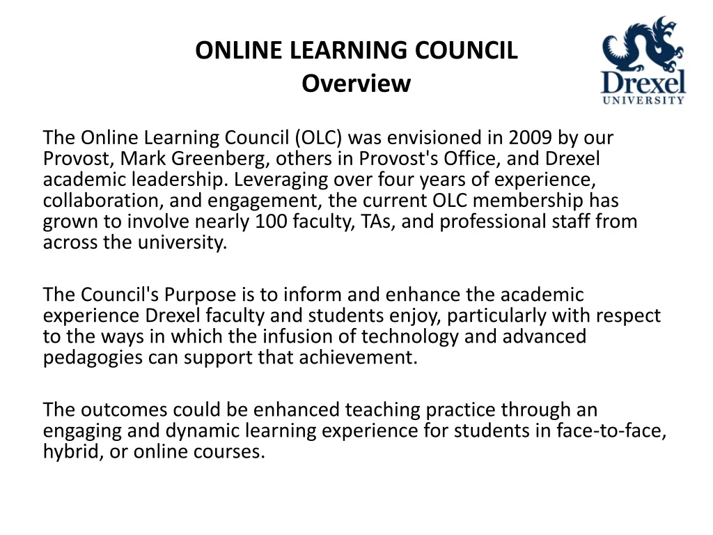 online learning council overview