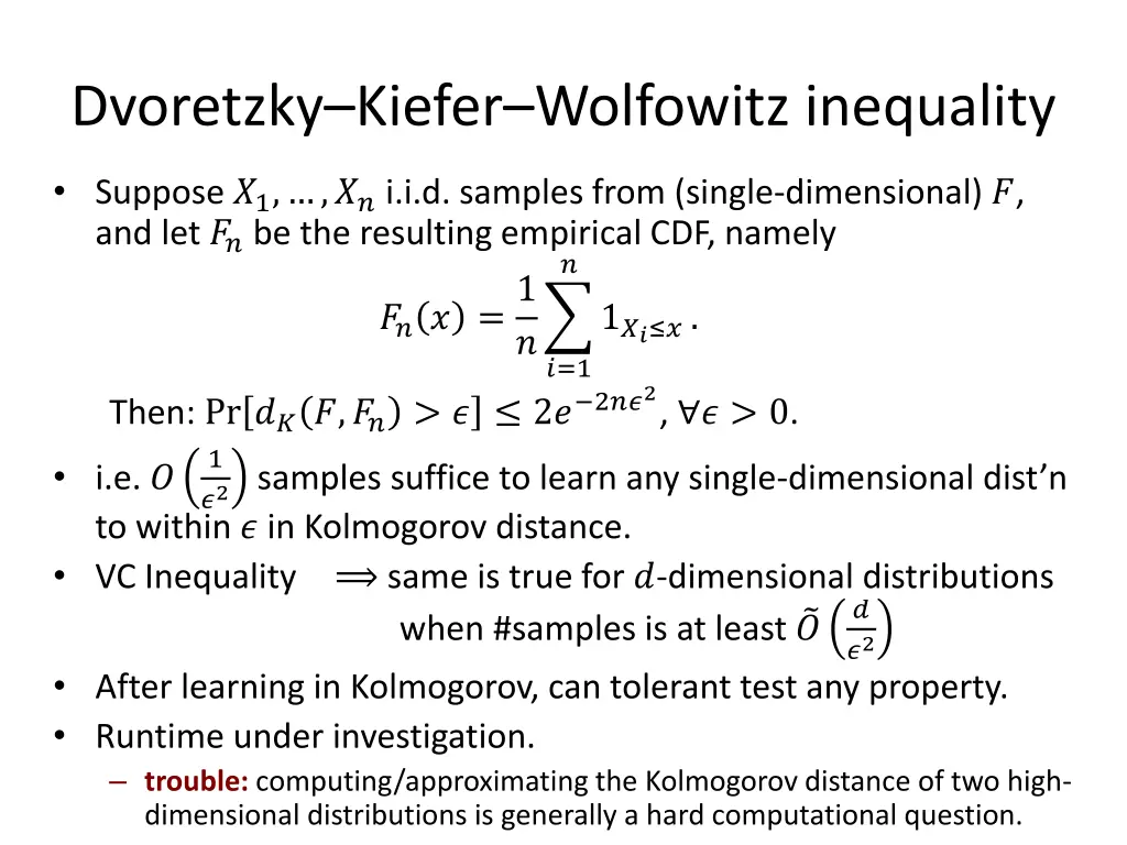 dvoretzky kiefer wolfowitz inequality