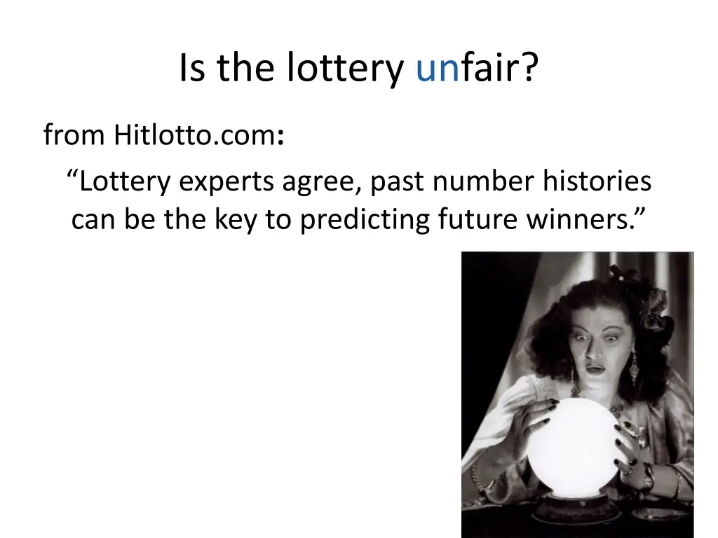 is the lottery unfair