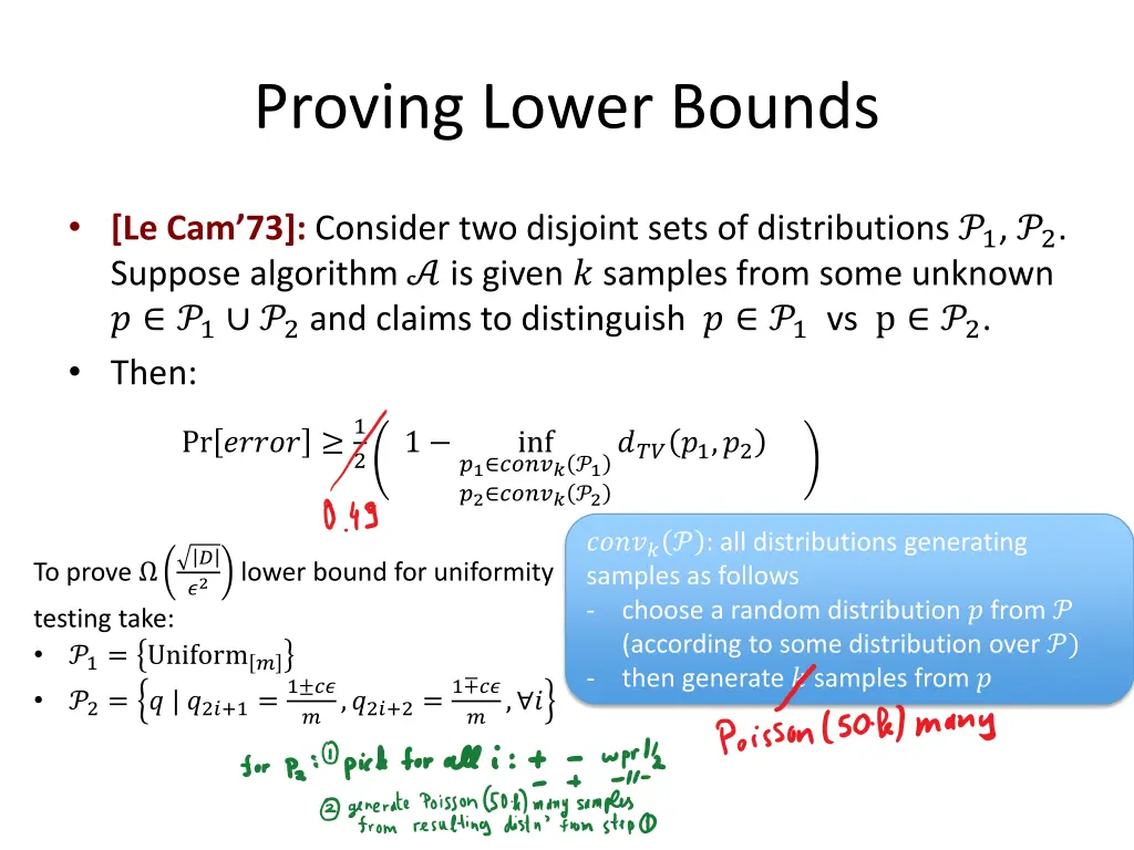 proving lower bounds 2