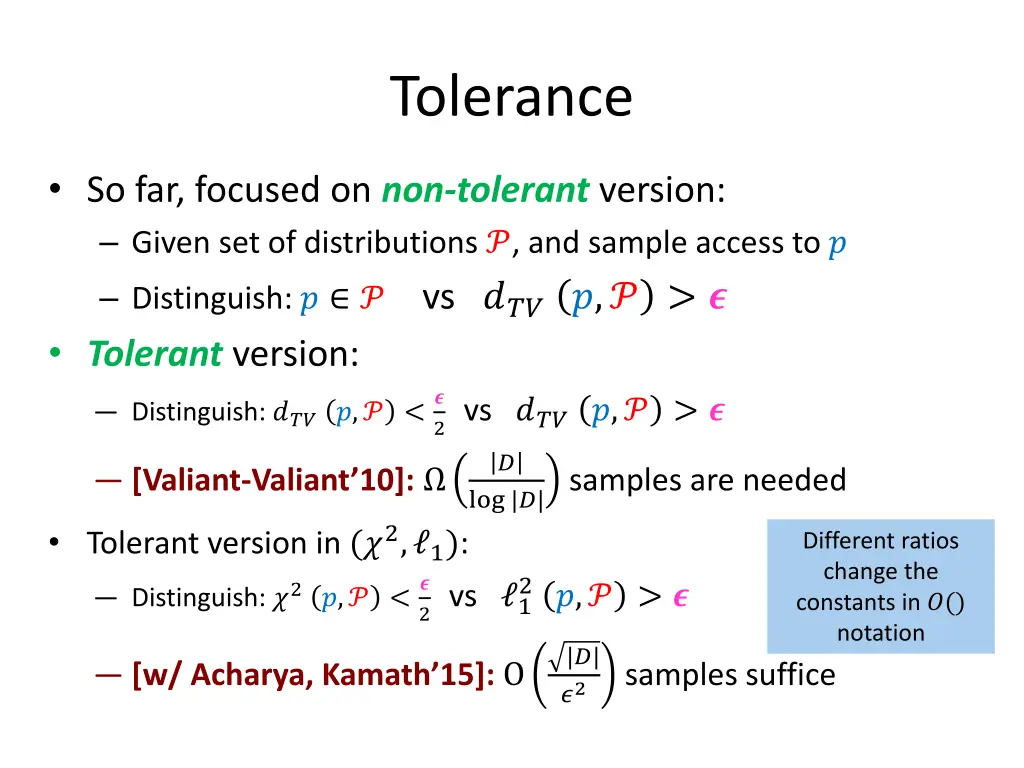 tolerance