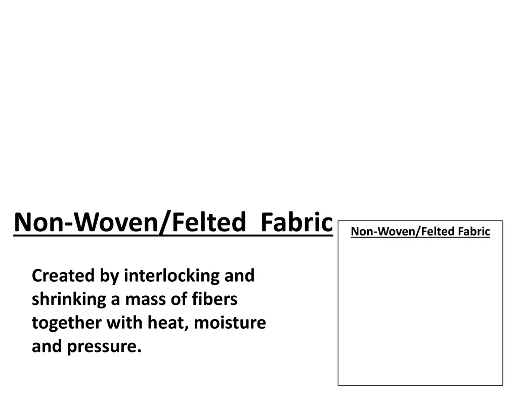 non woven felted fabric