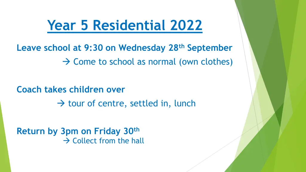 year 5 residential 2022