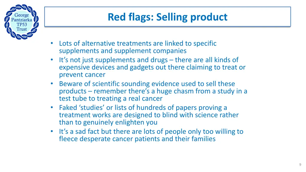 red flags selling product