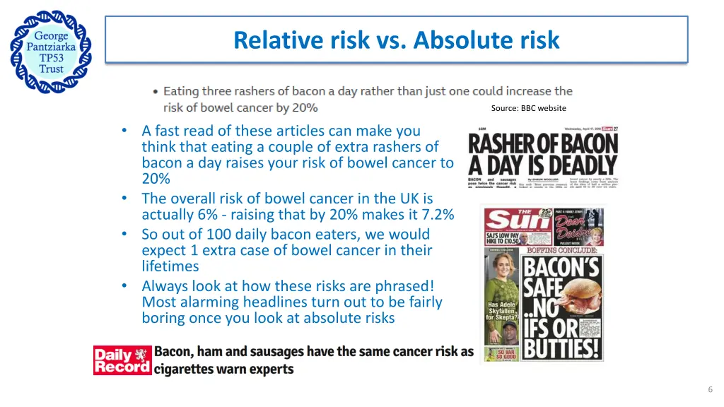 relative risk vs absolute risk