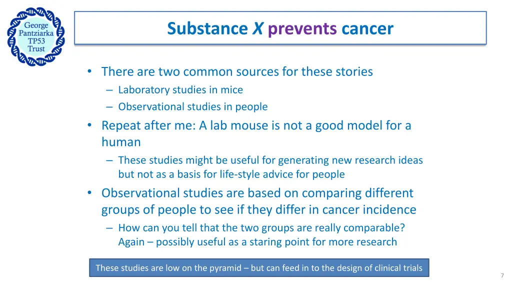 substance x prevents cancer