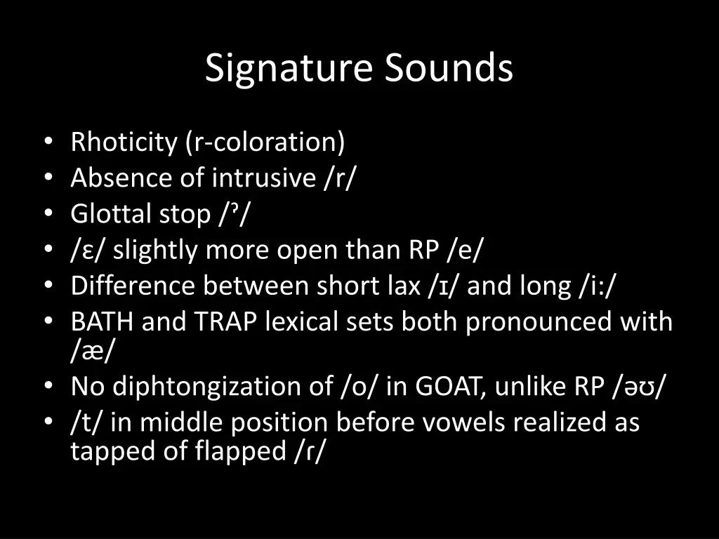 signature sounds