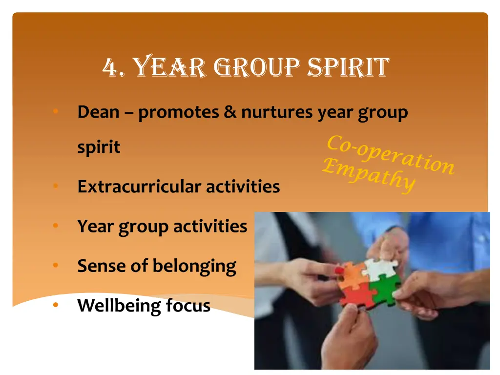 4 year group spirit