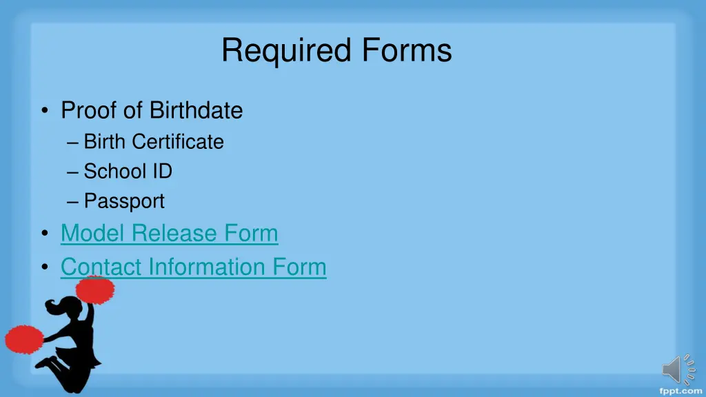 required forms