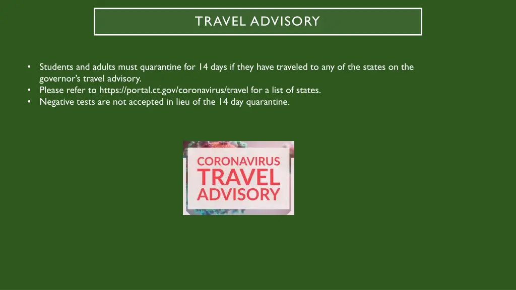 travel advisory