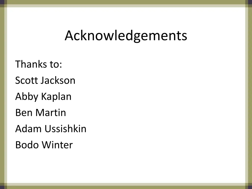 acknowledgements