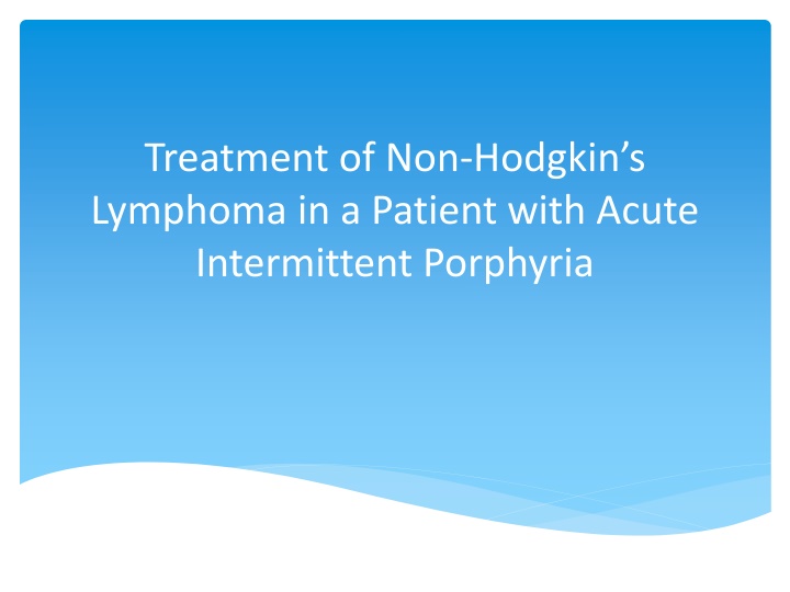 treatment of non hodgkin s lymphoma in a patient