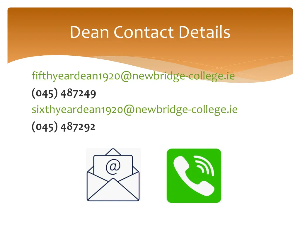 dean contact details