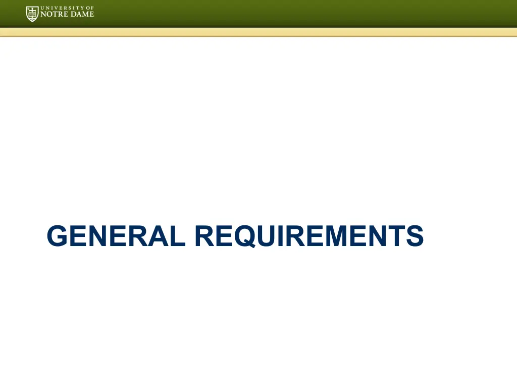 general requirements