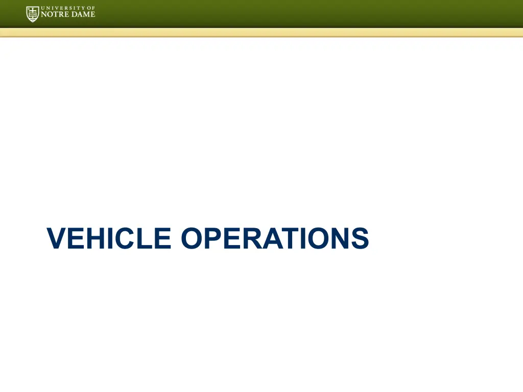 vehicle operations