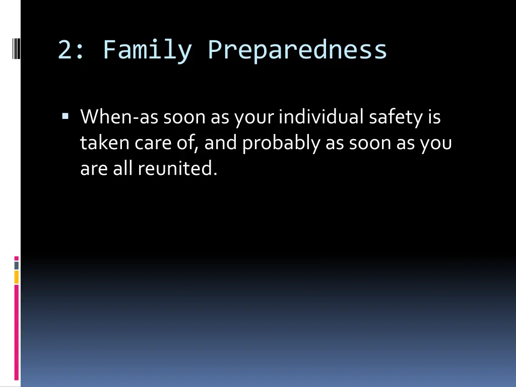 2 family preparedness