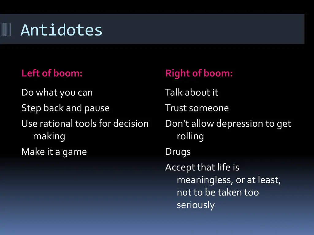 antidotes