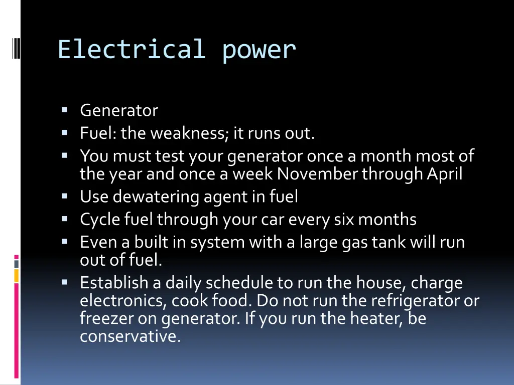 electrical power