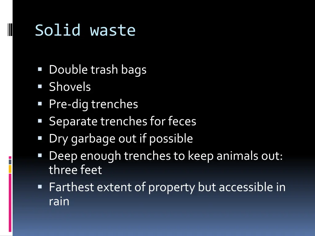 solid waste