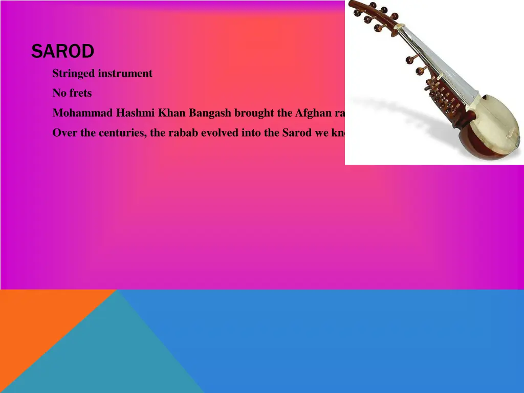 sarod stringed instrument