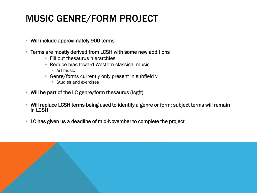 music genre form project