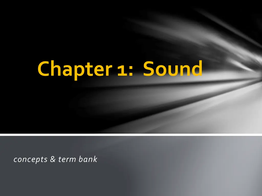 chapter 1 sound