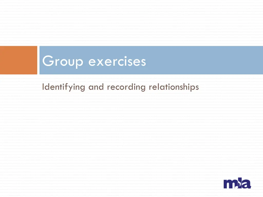 group exercises