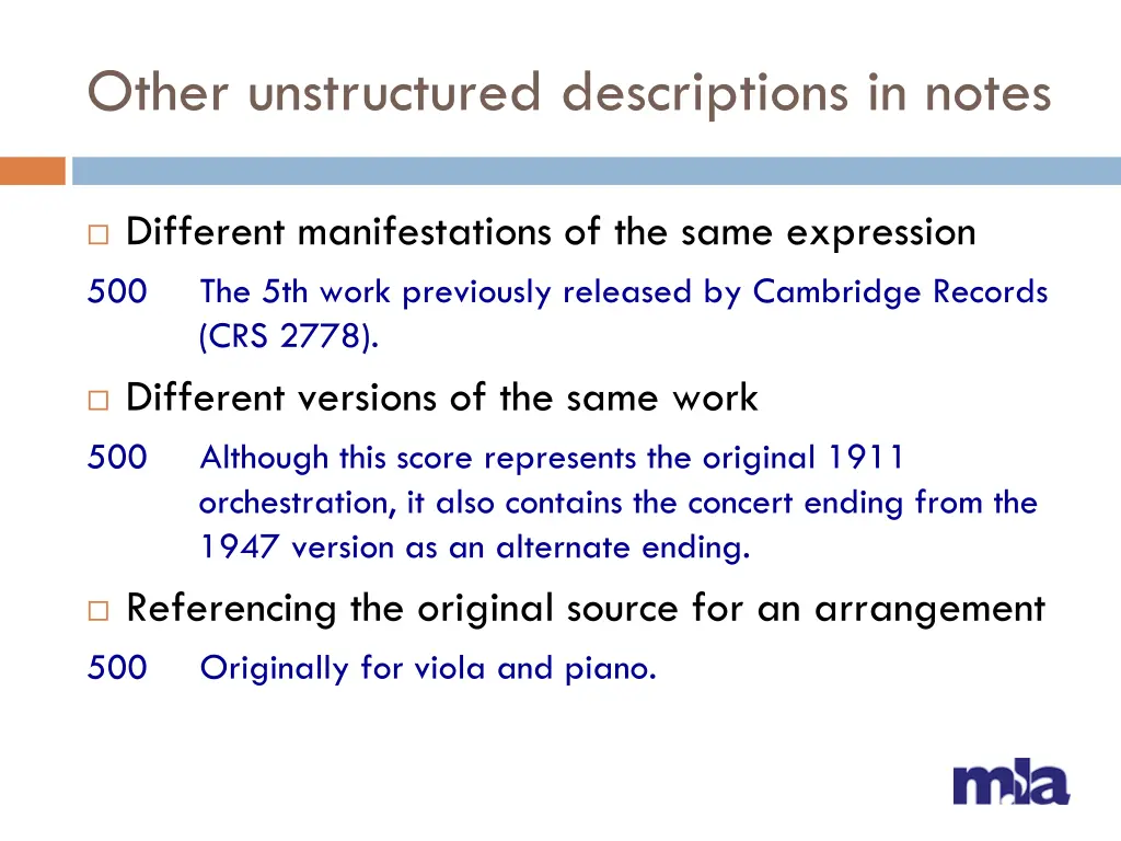 other unstructured descriptions in notes