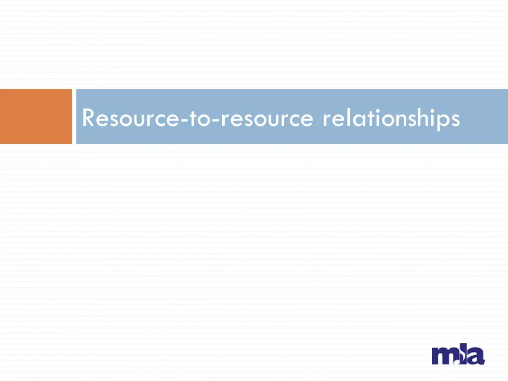 resource to resource relationships