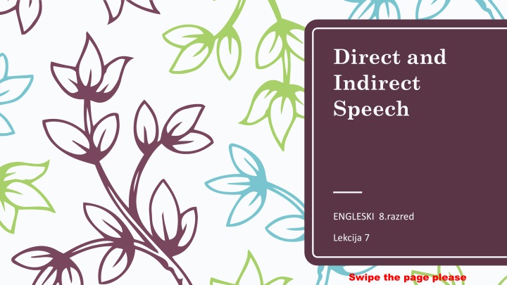 direct and indirect speech