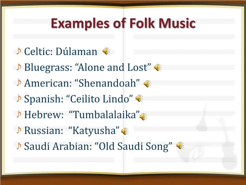 examples of folk music