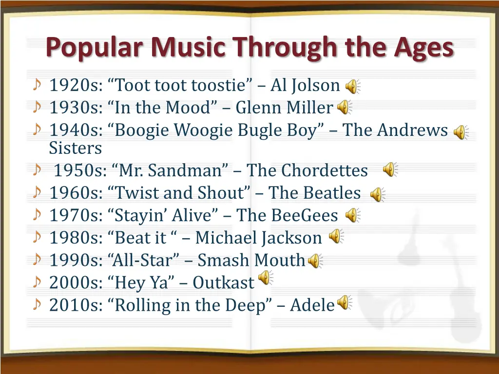 popular music through the ages 1920s toot toot