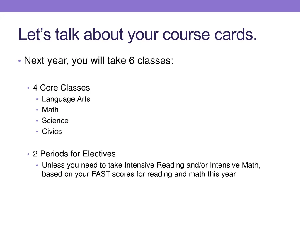 let s talk about your course cards