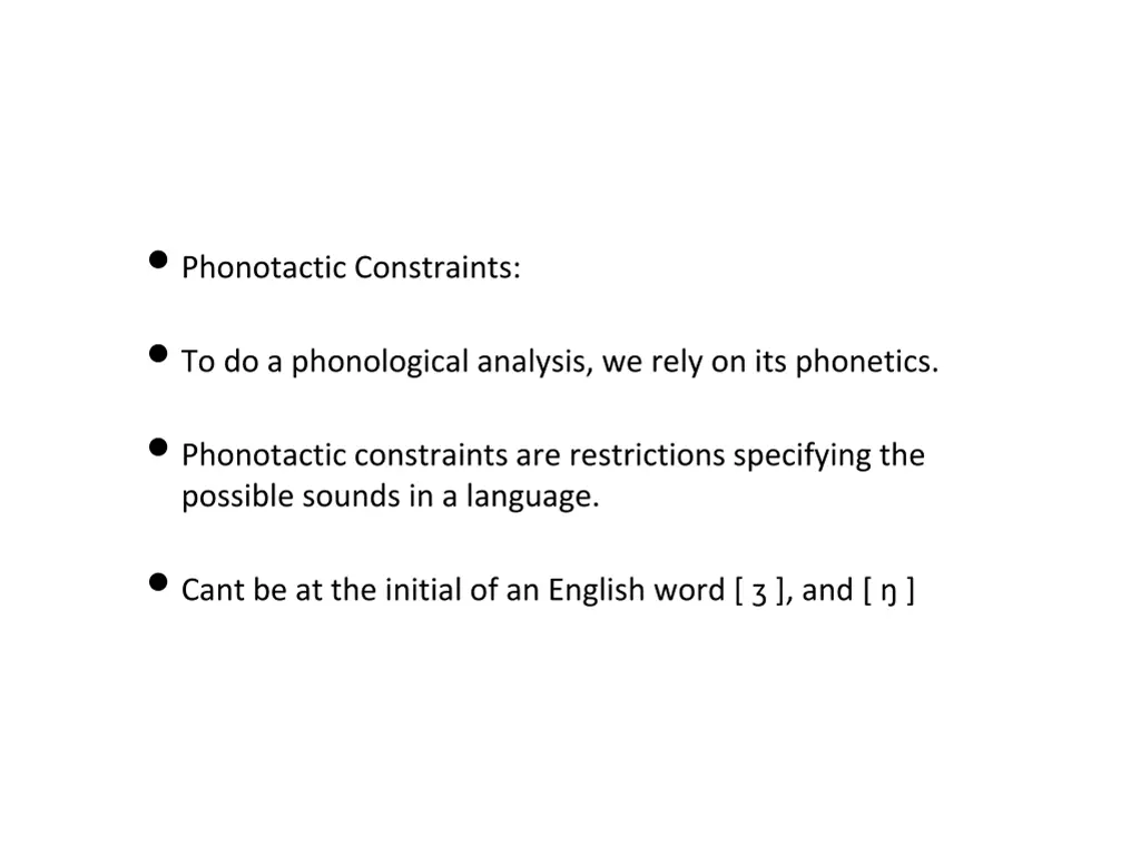 phonotactic constraints