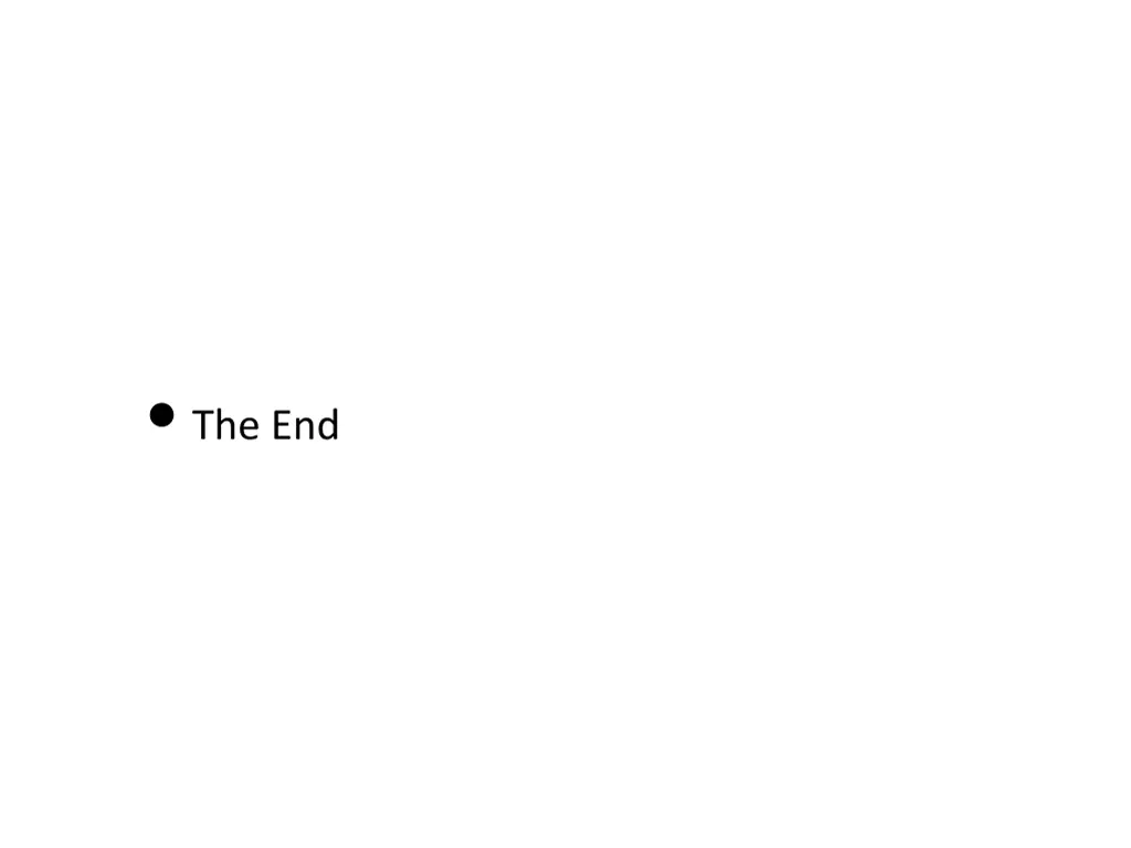 the end