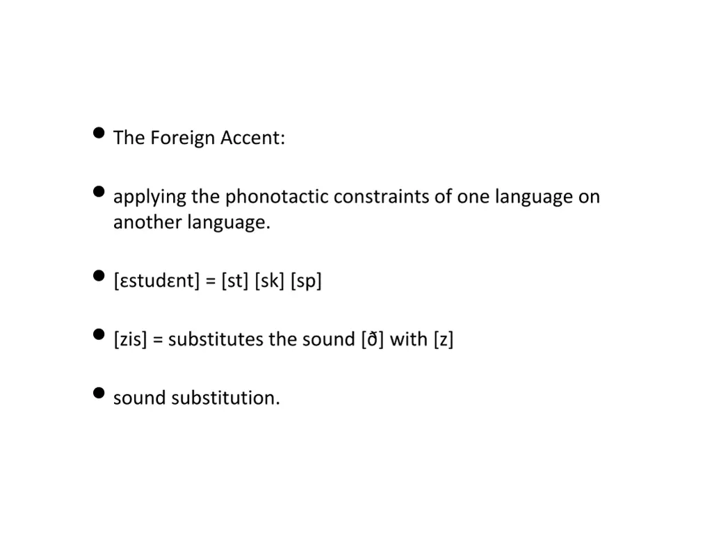 the foreign accent