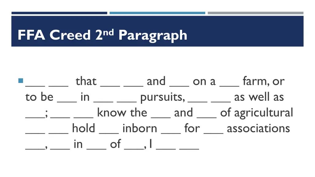 ffa creed 2 nd paragraph 10