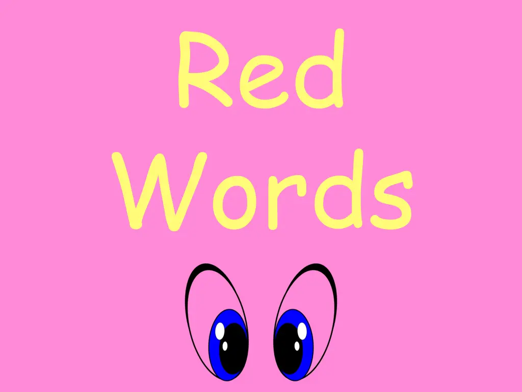 red words