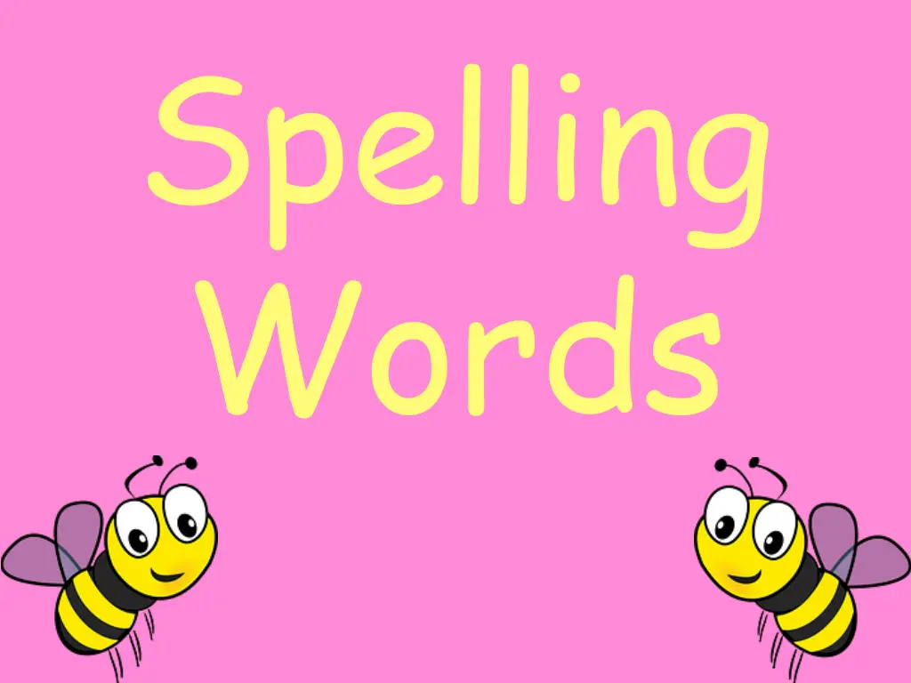 spelling words