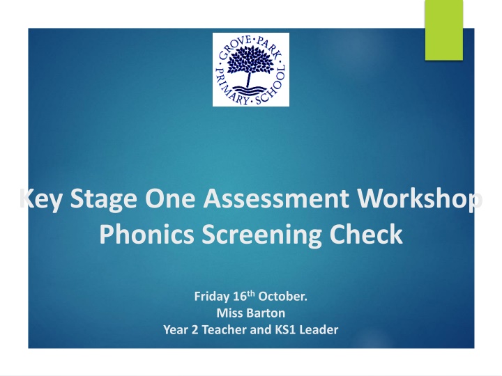 key stage one assessment workshop phonics