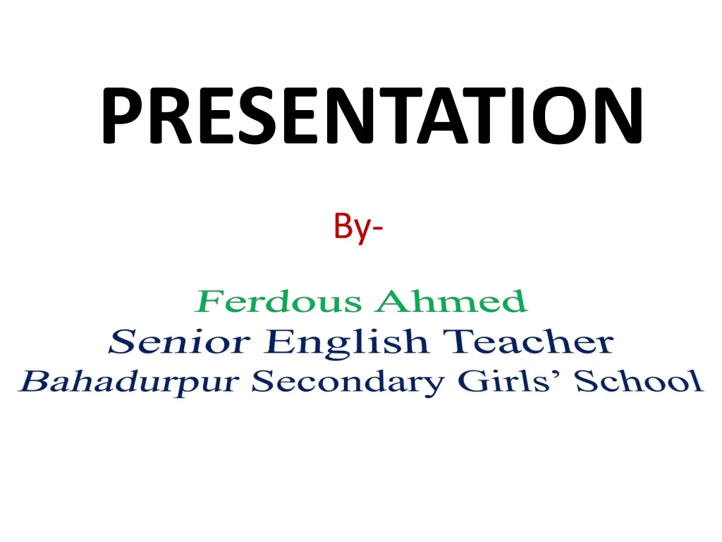 presentation