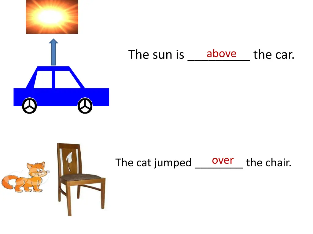 the sun is the car above